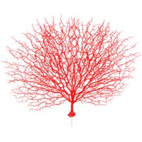 Bothyi - Realista Pavo Real Coral Ramas Patio Yard Party Plastic Twigs Decoración Rojo