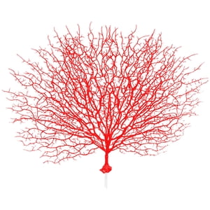 Bothyi - Realista Pavo Real Coral Ramas Patio Yard Party Plastic Twigs Decoración Rojo