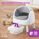 thumbnail image 5 of Caja de arena automática PetPivot con tapa abierta para gatos, color gris, 5 of 7