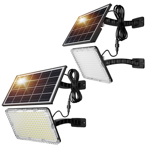 Luces solares JACKYLED 299 LED 1000 lúmenes con 4000 mAh, paquete de 2