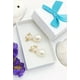 thumbnail image 2 of Aros Sin Perforacion Resina Lagrima Zirconia Baño De Oro, 2 of 3
