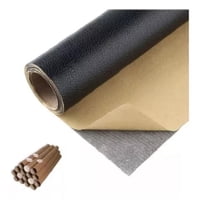 Kimale - Rollo Parche Reparación Adhesivo Cuero Sillón Sofa 137X50 Cm Negro