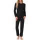 thumbnail image 1 of INSPIRE CHIC Conjunto de Pijama de Punto con Estampado de Estrellas para Mujer Regreso a Clases Suave Manga Larga Cuello Redondo Top y Pantalones Jogger Ropa de Dormir con Bolsillos XL Negro, 1 of 5