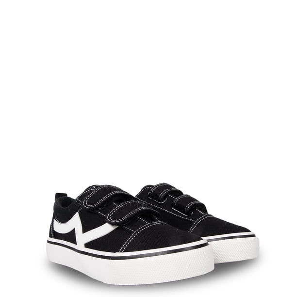 Zapatilla Niño de Lona Velcros Ajustables Negro Pillin