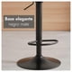 thumbnail image 5 of Pack 2 Silla Piso Bar Ajustable Negra Ergonómica Giratoria Cocina Isla 150kg, 5 of 10