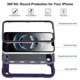 thumbnail image 5 of Funda para Apple iPhone 17 Pro Max de 6.9 Pulgadas con Soporte de Doble Anillo, Soporte Giratorio de 360°, PC+silicona, Cubierta de Teléfono a Prueba de Golpes de Grado Militar de Alta Resistencia,, 5 of 6