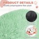 thumbnail image 3 of Cama para Gato y Perro de 23.5 Pulgadas (60cm) Redonda Suave y Esponjosa de Felpa, Verde, 3 of 7