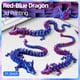thumbnail image 5 of Dragón articulado impreso en 3D TXB3DOK de 61 cm, juguete rojo y azul, 5 of 7