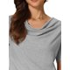 thumbnail image 5 of INSPIRE CHIC Top Casual Elástico de Manga Corta con Cuello de Cisne para Mujer 2XL Gris, 5 of 6
