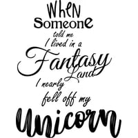 Rienda Libre Graphics - Decomural Fell Off My Unicorn Fairytale Ws-41406