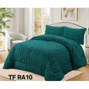 Tecnocasa - Plumon De Invierno Con Chiporro Trenzados Color Calipso King