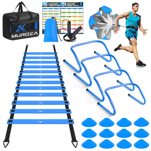 Kit de Escalera de Agilidad MUROZA 6 m con Obstáculos y Conos