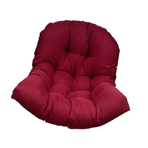 Ioensy - Cojín Colgante Para Silla De Huevo, Cojín De Mimbre Para Terraza, Cojín De Cesta Colgante, Cojín Rojo Oscuro