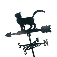 Ioensy - Forma De Gato De Decoración De Soporte De Metal De Granja De Jardín De Techo De Patio De Veleta De Hierro