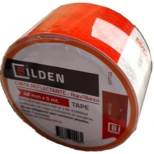 Cinta Refractante 48Mm X 5Mts Rojo/Blanco - Bilden