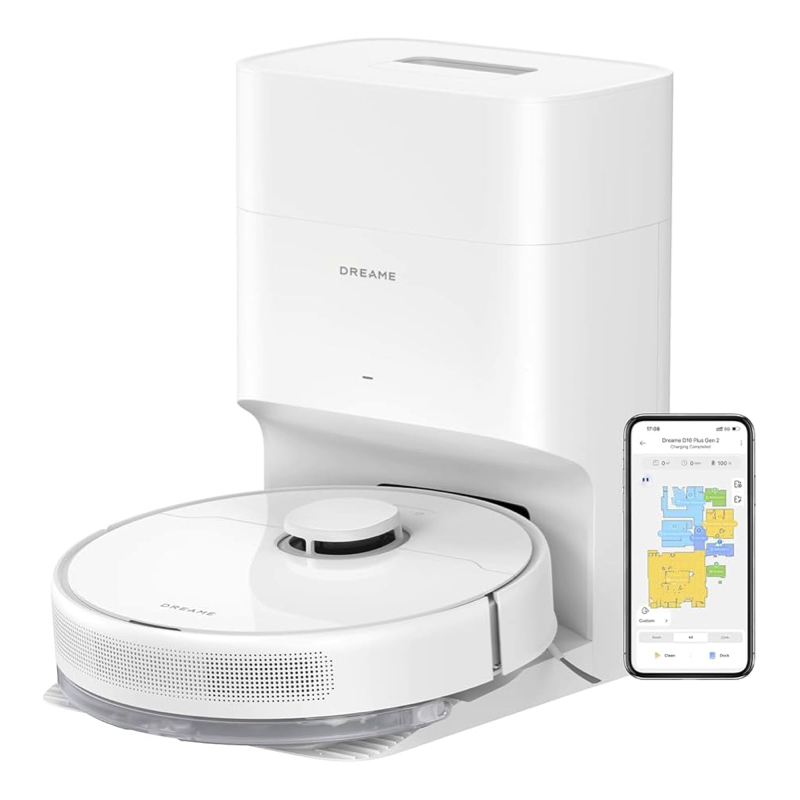Dreame - D10 Plus Gen 2 Robot Aspiradora Color Blanco Succion 6000Pa