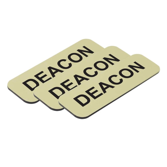 Juego de 3 Etiquetas de Nombre All Quality Badges en Oro Cepillado
