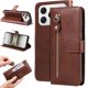 thumbnail image 5 of Funda tipo cartera para Tecno Spark 40 4G con bolsillo con cremallera y ranuras para tarjetas – Función de soporte Marrón, 5 of 5