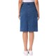 thumbnail image 3 of INSPIRE CHIC Falda de Mezclilla para Mujer Casual de Cintura Alta con Abertura Trasera, Falda de Jean Elástica a la Rodilla con Bolsillos S Azul Medio, 3 of 6
