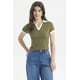 thumbnail image 1 of Polera Mujer Color Cuello Polo Verde Militar Claro, 1 of 4