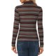 thumbnail image 3 of INSPIRE CHIC Blusa de Mujer de Cuello Alto a Rayas de Manga Larga para Fiesta de Navidad para Uso Casual o de Trabajo 3XL Rayas Negras, 3 of 6
