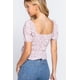thumbnail image 5 of Top Corto Tejido con Estampado Fruncido, 5 of 5