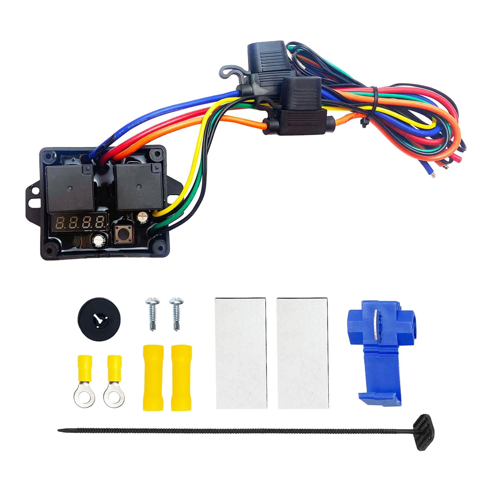 Ioensy - Controlador Digital De Ventilador De Radiador De 12 V/24 V Con Interruptor De Ventilador Térmico Digital