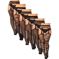 Medias De Red Skylety Para Mujer, Tallas Grandes, Xl, Xxl