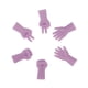 thumbnail image 4 of 6 Uds. Agujas De Tejer Con Cubierta De Punto, Dise?o De "piedra, Tijera Y Papel", Color Morado, 4 of 5