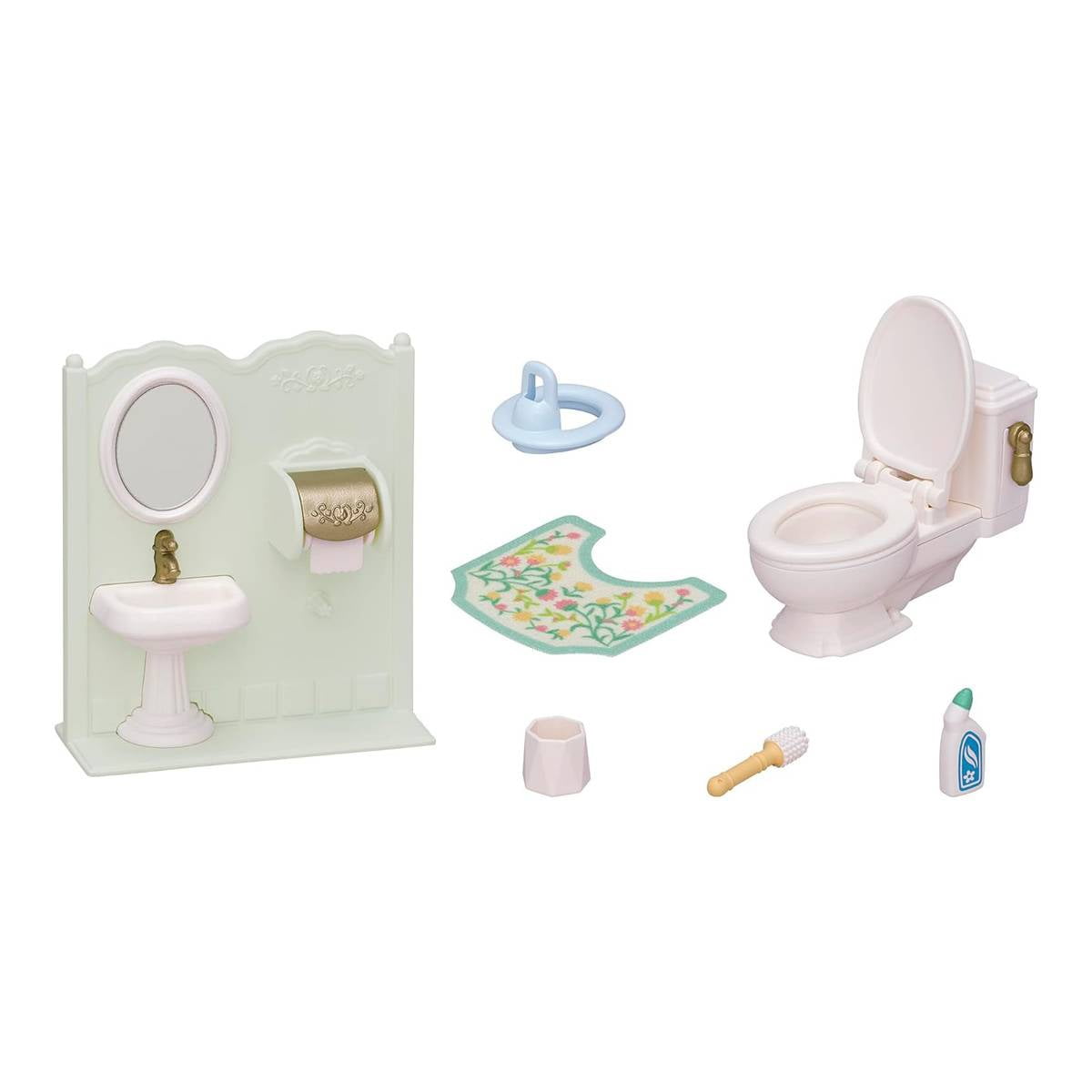 Playset Sylvanian Families Baño Con Figuras Y Accesorios