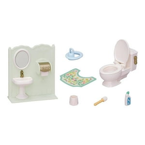 Playset Sylvanian Families Baño Con Figuras Y Accesorios