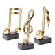 thumbnail image 3 of Escultura de nota musical creativa, estatuilla de recuerdos abstractos, artesanía de resina, estatua Musical dorada para decoración de escritorio de, 3 of 5