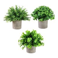 Magideal - 3 Piezas Pequeñas Plantas Falsas Plantas Artificiales En Macetas Plantas Decorativas De Imitación En Maceta Para Estante De Oficina Decoración De Baño Estilo H