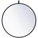 thumbnail image 1 of Espejo de Pared Redondo Rowan Elegante Decor 53 cm Marco Negro, 1 of 7