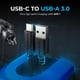 thumbnail image 2 of Cable SABRENT Premium, paquete de 3 unidades, 22 AWG, 1 m, USB-C a USB A 3.0, 2 of 7