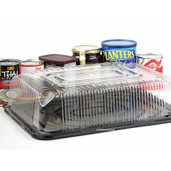 Expositor para tartas D&W Fine Pack, 1/4 hoja con cúpula baja, 50 unidades