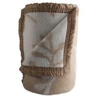 Andes - Frazada 25% Lana Rama Beige 2 Plazas