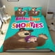thumbnail image 1 of Masha y el Oso Conjunto de sábanas temático, trío de piezas, cómodo y amigable con la piel, diseño único, regalo de decoración para el hogar para familiares, amigos y fans,140X210cm, 1 of 6