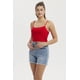 thumbnail image 2 of Polera Peto Mujer Crop Rib Rojo Oscuro, 2 of 4