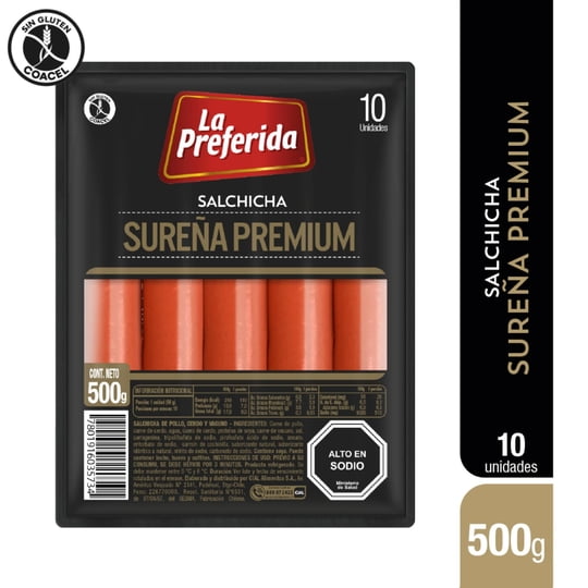 Salchicha Sureña Bolsa 10 Un 500 g La Preferida