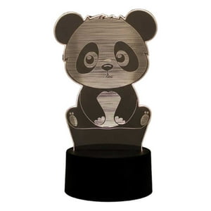 Lampara Ilusion 3D Panda De 7 Colores, Base Touch