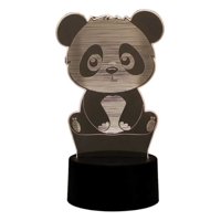 Lampara Ilusion 3D Panda De 7 Colores, Base Touch