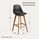 thumbnail image 4 of Pack 2 Taburetes Piso Bar Acolchado Altura 65cm Eames Tulip Negro, 4 of 10