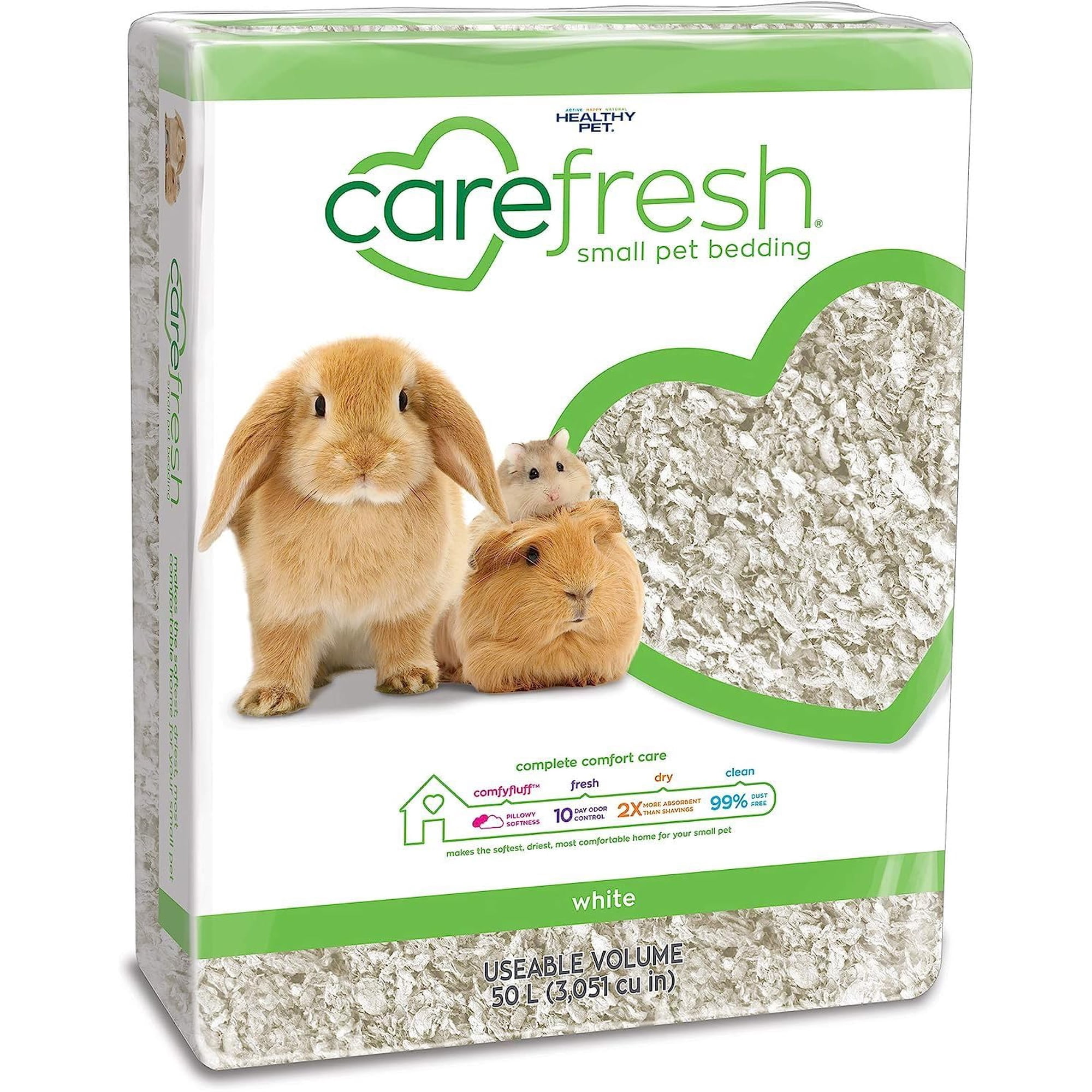 Ropa De Cama Para Mascotas Carefresh, Papel Natural Blanco, 50 Litros