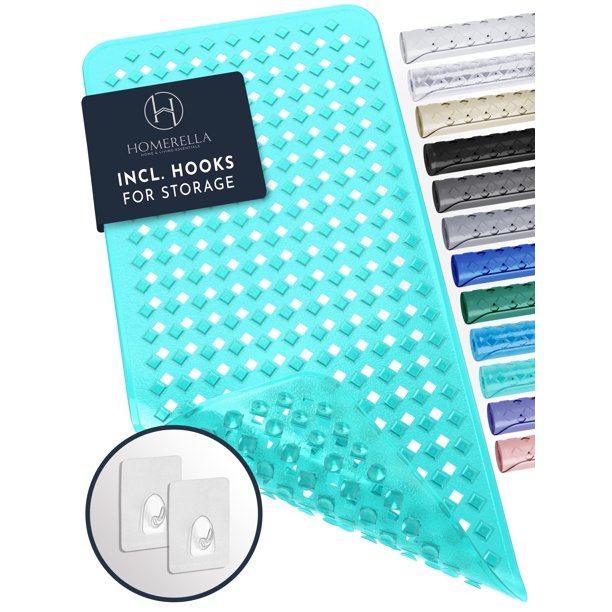 Alfombra de baño Homerella® antideslizante, resistente al moho, 90 x 40 cm, con ganchos