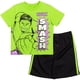 thumbnail image 1 of Conjunto de Remera Gráfica y Shorts para Niños Marvel Avengers Hulk, 1 of 7