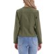 thumbnail image 3 of INSPIRE CHIC Chaqueta de Jean Elástica para Mujer de Regreso a Clases con Cuello de Solapa y Un Botón de Manga Larga Chaquetas de Trabajo de Mezclilla L Verde Oliva, 3 of 6