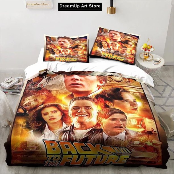 Classic Movie Back To The Future Canary Bedding Set Sheet Double Child Bedding Set Mircofiber or Polyester Duvet Cover