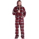 thumbnail image 1 of Pijama de una pieza con capucha y pies de polar para hombre, 1 of 5