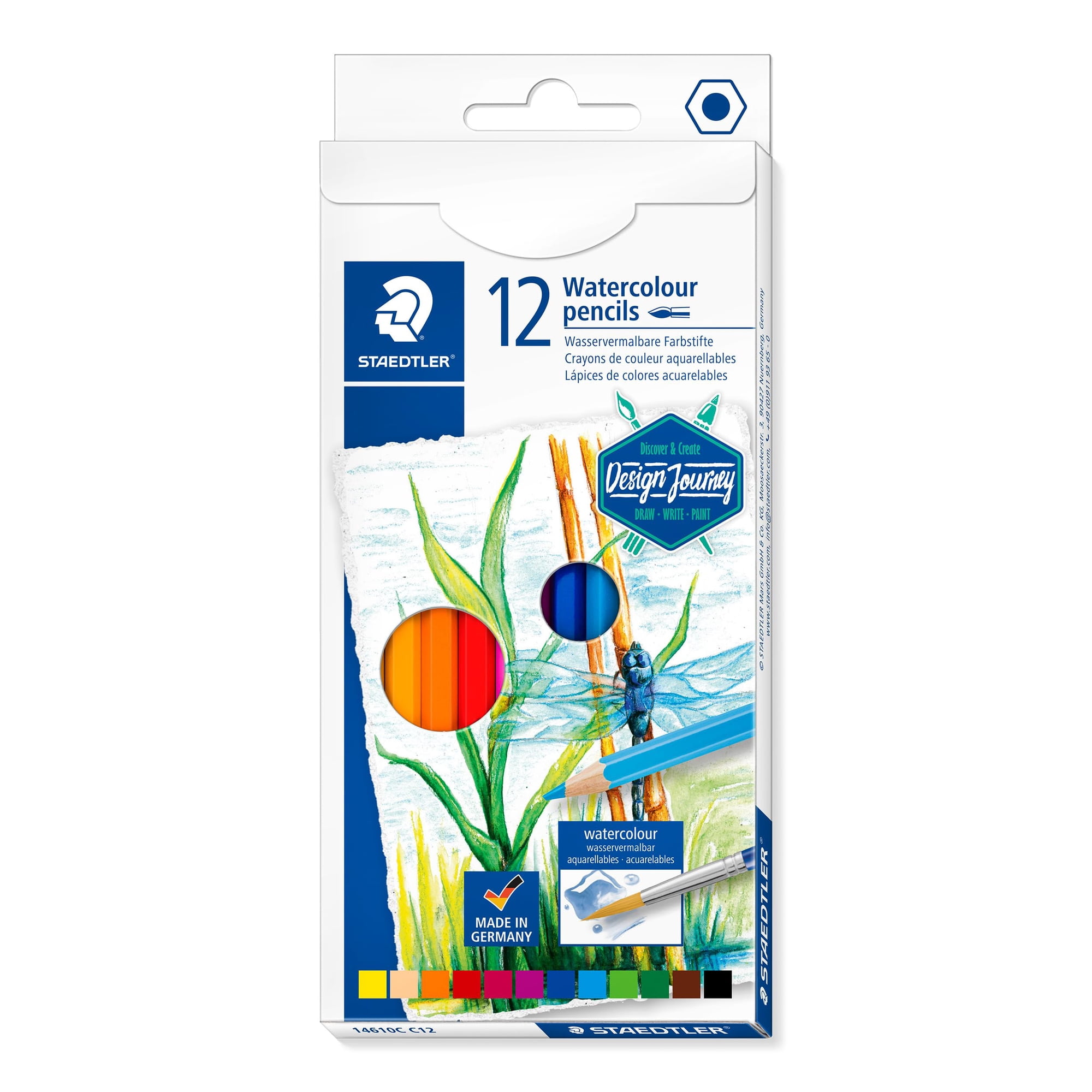 Lápices Acuarelables Staedtler 14610c Set De 12 Colores